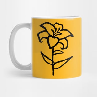 Lily Line Art Mug